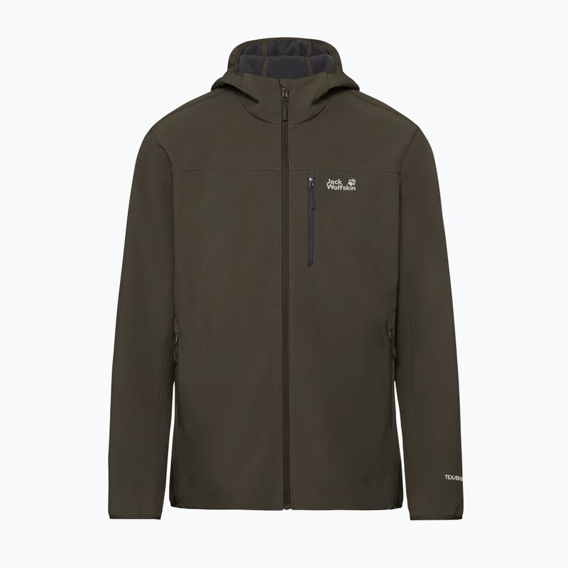 Geacă rezistentă la vânt pentru bărbați Jack Wolfskin Wild Winds Hooded obsidian moss 8