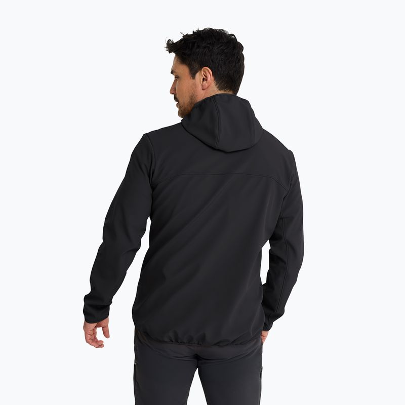 Geacă rezistentă la vânt pentru bărbați Jack Wolfskin Wild Winds Hooded black 2