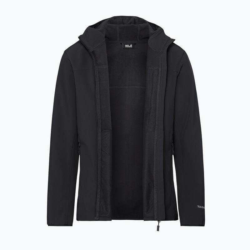 Geacă rezistentă la vânt pentru bărbați Jack Wolfskin Wild Winds Hooded black 10