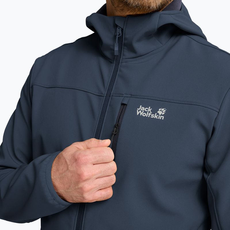 Geacă rezistentă la vânt pentru bărbați Jack Wolfskin Wild Winds Hooded midnight sky 5