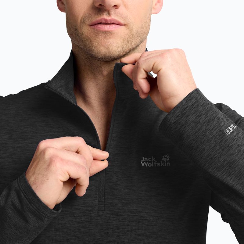 Bluză fleece pentru bărbați Jack Wolfskin Trail Half Zip black 3