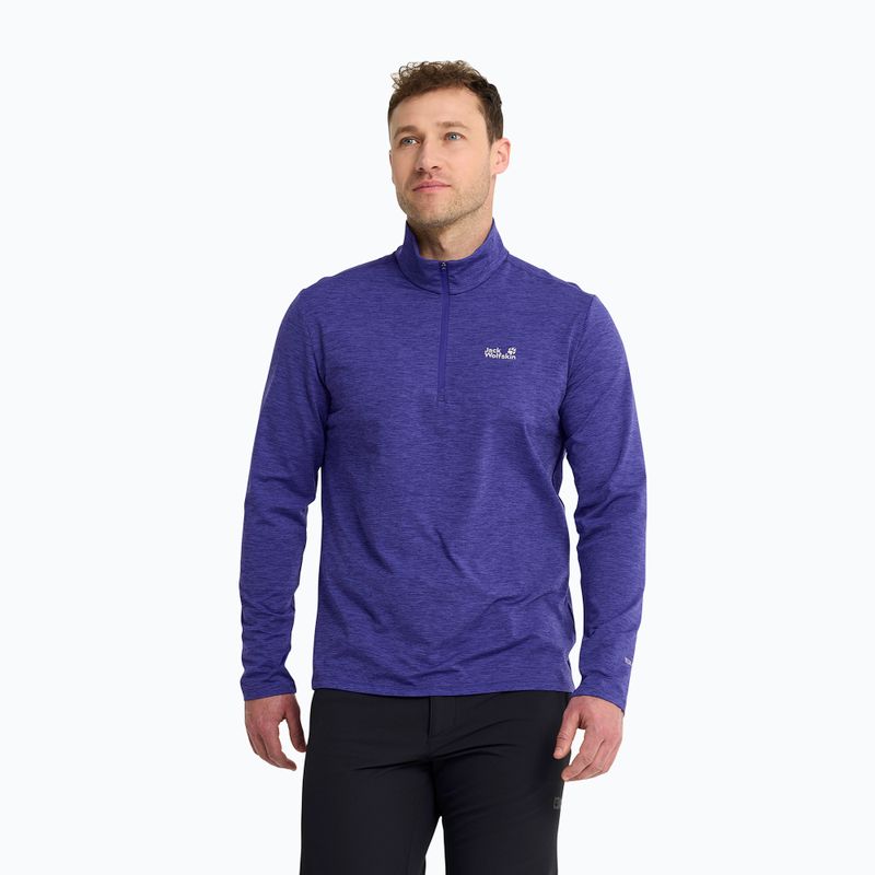 Bluză fleece pentru bărbați Jack Wolfskin Trail Half Zip glow ink