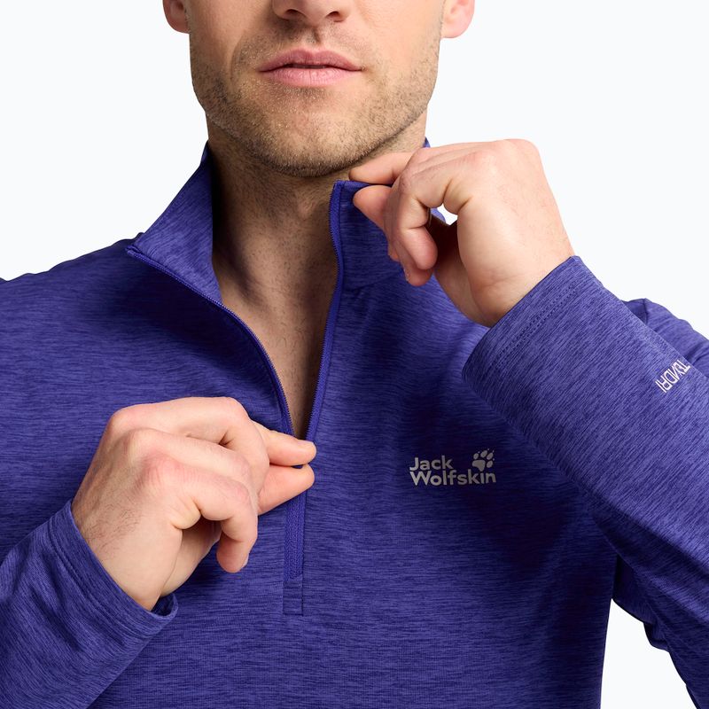 Bluză fleece pentru bărbați Jack Wolfskin Trail Half Zip glow ink 3