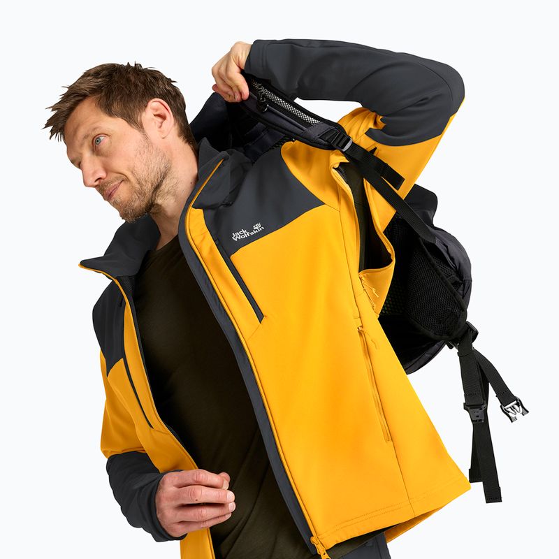 Geacă rezistentă la vânt pentru bărbați Jack Wolfskin Jasper burly yellow jw 4