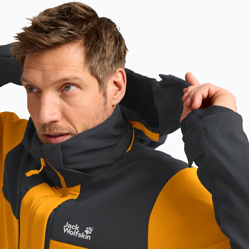 Geacă rezistentă la vânt pentru bărbați Jack Wolfskin Jasper burly yellow jw 6