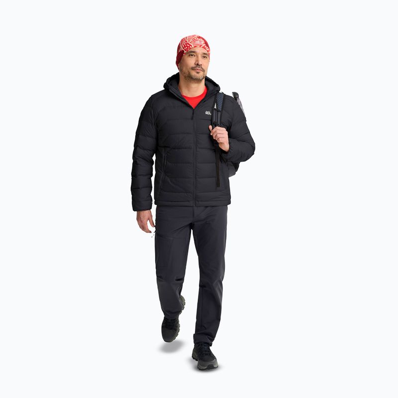 Geacă cu puf pentru bărbați Jack Wolfskin Wild Pass Down Hoody black 2