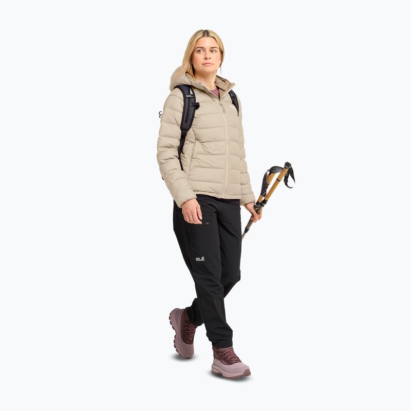 Geacă cu puf pentru femei Jack Wolfskin Wild Pass Down Hoody Rds oyster 2
