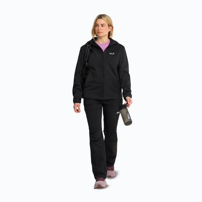 Geacă softshell pentru femei Jack Wolfskin Windhain 2 Hoody black 2