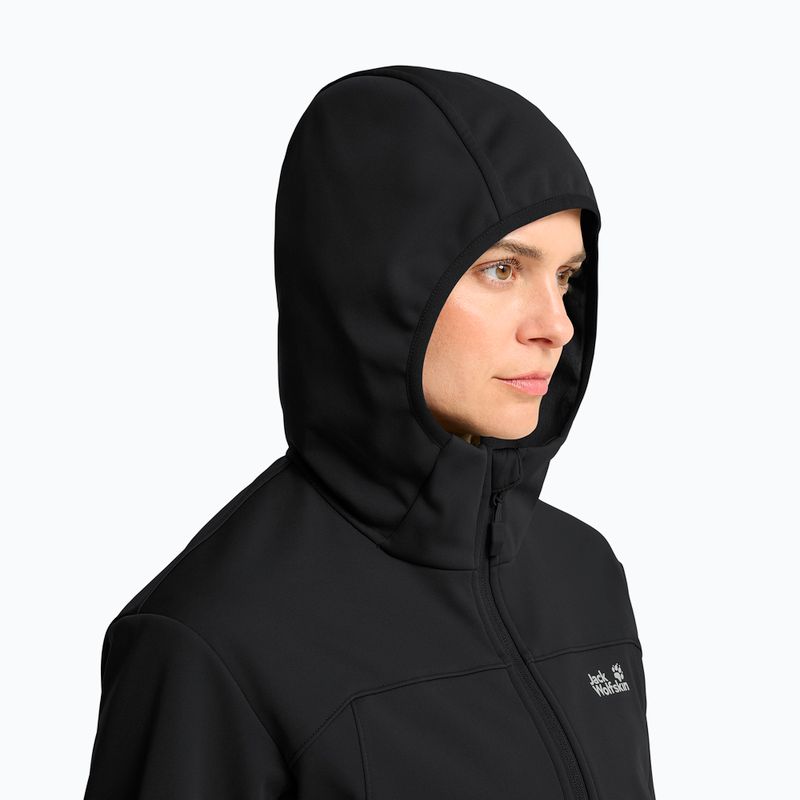 Geacă softshell pentru femei Jack Wolfskin Windhain 2 Hoody black 4