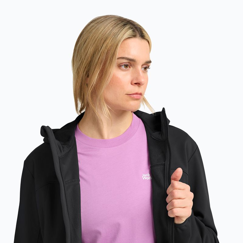 Geacă softshell pentru femei Jack Wolfskin Windhain 2 Hoody black 5