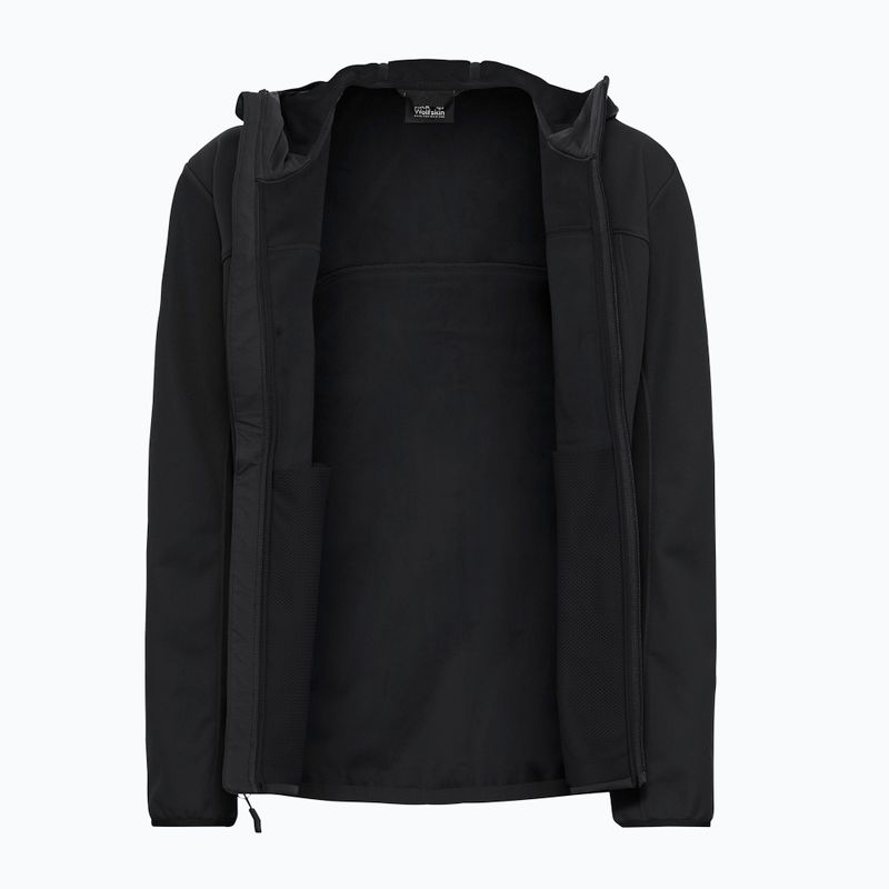 Geacă softshell pentru femei Jack Wolfskin Windhain 2 Hoody black 9
