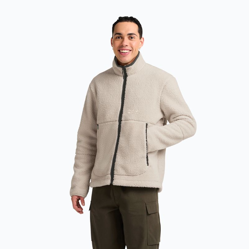 Bluză fleece pentru bărbați Jack Wolfskin Stone Lite oyster