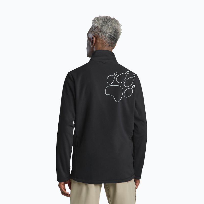 Bluză fleece pentru bărbați Jack Wolfskin Wild Rebel 200 Full Zip paw black 3