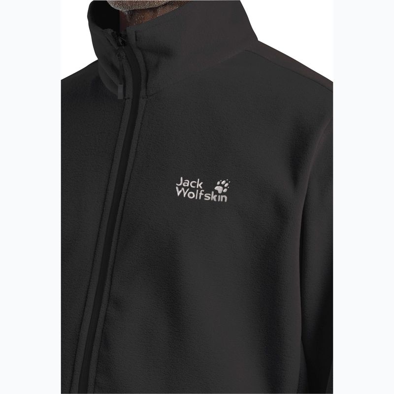 Bluză fleece pentru bărbați Jack Wolfskin Wild Rebel 200 Full Zip paw black 4