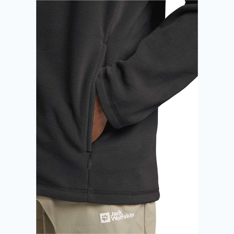 Bluză fleece pentru bărbați Jack Wolfskin Wild Rebel 200 Full Zip paw black 5