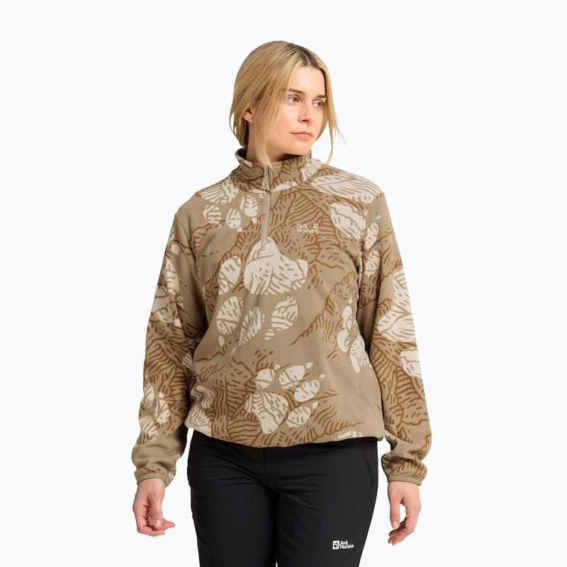 Bluză fleece pentru femei Jack Wolfskin Paw Era 100 Orint Half Zip paw hazel wood