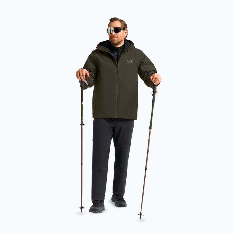Geacă izolată pentru bărbați Jack Wolfskin Wisper Ins obsidian moss 2