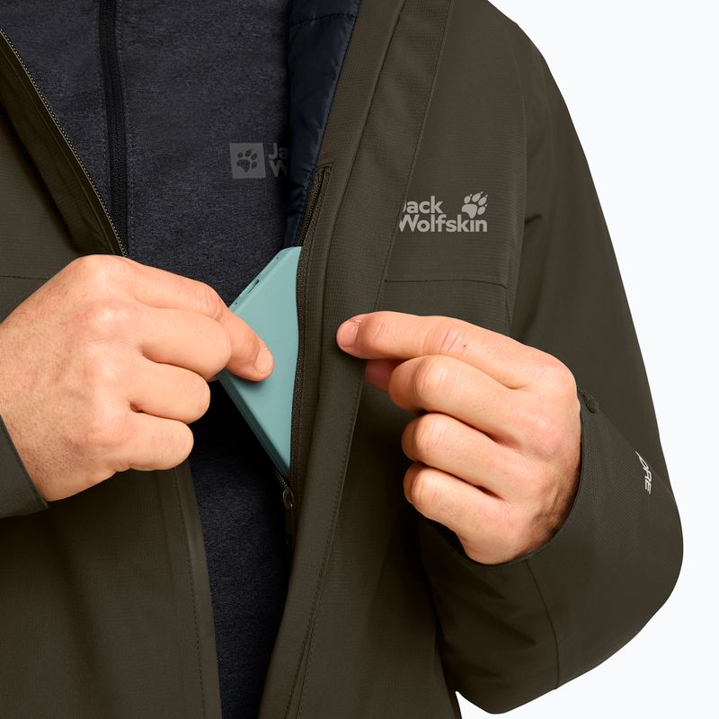 Geacă izolată pentru bărbați Jack Wolfskin Wisper Ins obsidian moss 4