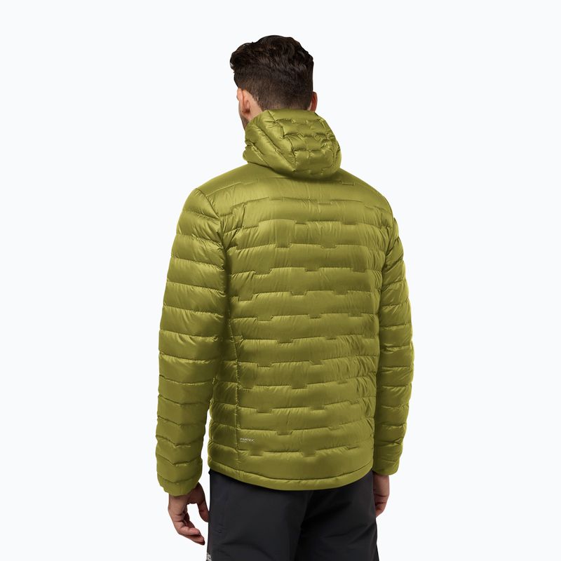 Geacă cu puf pentru bărbați Jack Wolfskin Passamani Down Hoody khaki green 2