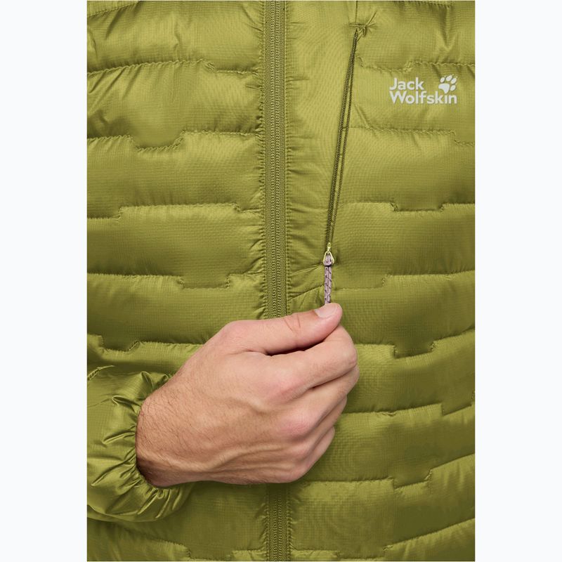 Geacă cu puf pentru bărbați Jack Wolfskin Passamani Down Hoody khaki green 3