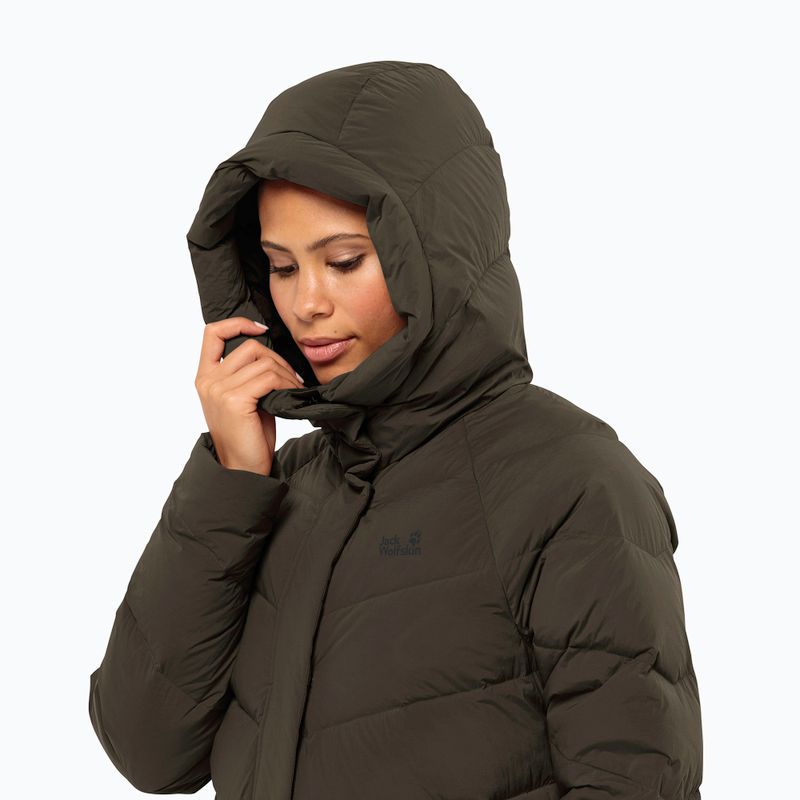 Palton cu puf pentru femei Jack Wolfskin Marienplatz Coat obsidian moss 3