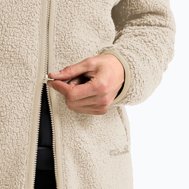 Bluză fleece pentru femei Jack Wolfskin High Curl Coat oyster 5