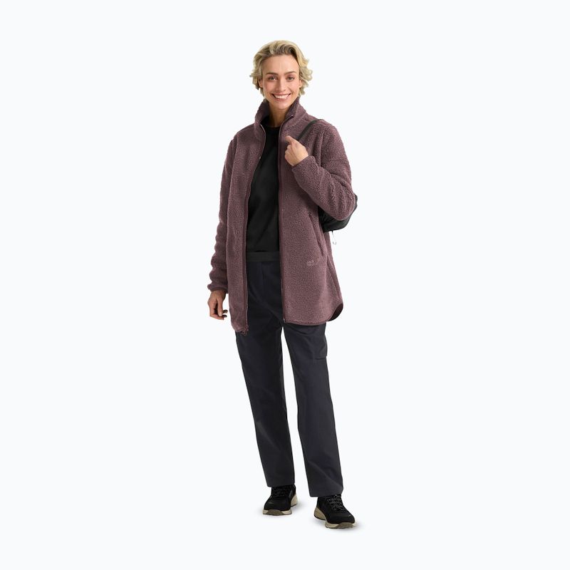Bluză fleece pentru femei Jack Wolfskin High Curl Coat sheer plum 2