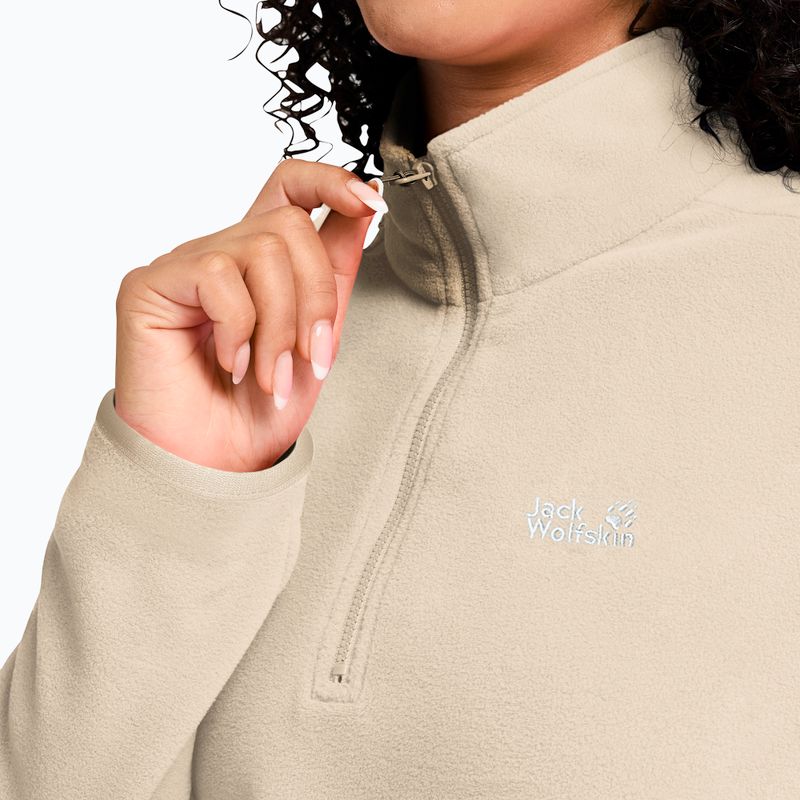 Bluză fleece pentru femei Jack Wolfskin Taunus 100 Half Zip oyster 4