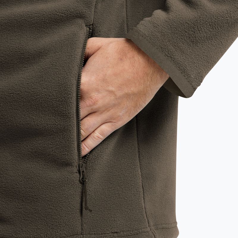 Bluză fleece pentru bărbați Jack Wolfskin Taunus 200 Full Zip obsidian moss 6