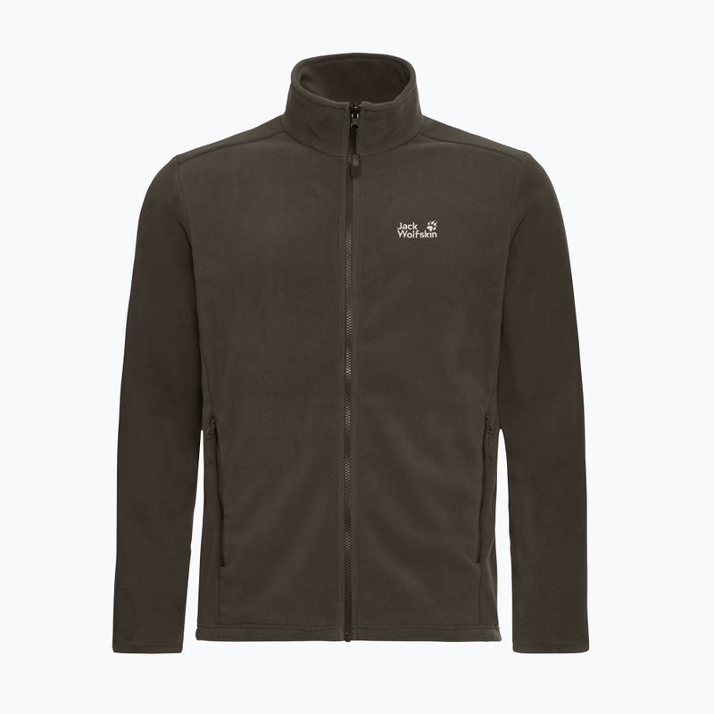 Bluză fleece pentru bărbați Jack Wolfskin Taunus 200 Full Zip obsidian moss 7