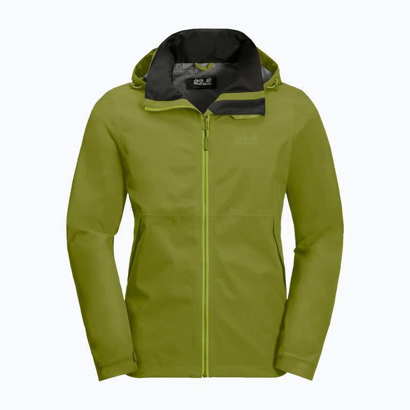 Jack Wolfskin Evandale jachetă de ploaie pentru bărbați verde 1111131_4131_003 4