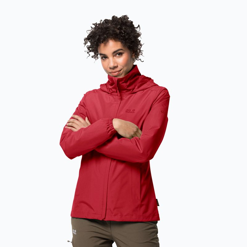 Jack Wolfskin jachetă de ploaie pentru femei Stormy Point roșu 1111201