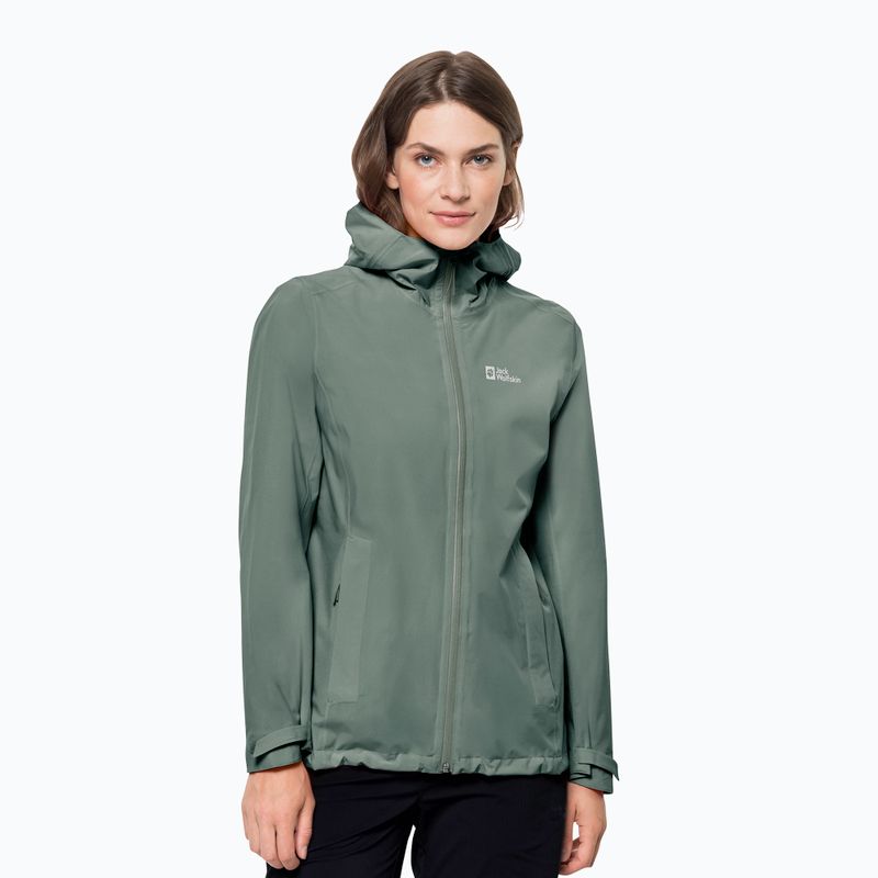 Jack Wolfskin jachetă hardshell pentru femei Pack & Go Shell verde 1111514_4311