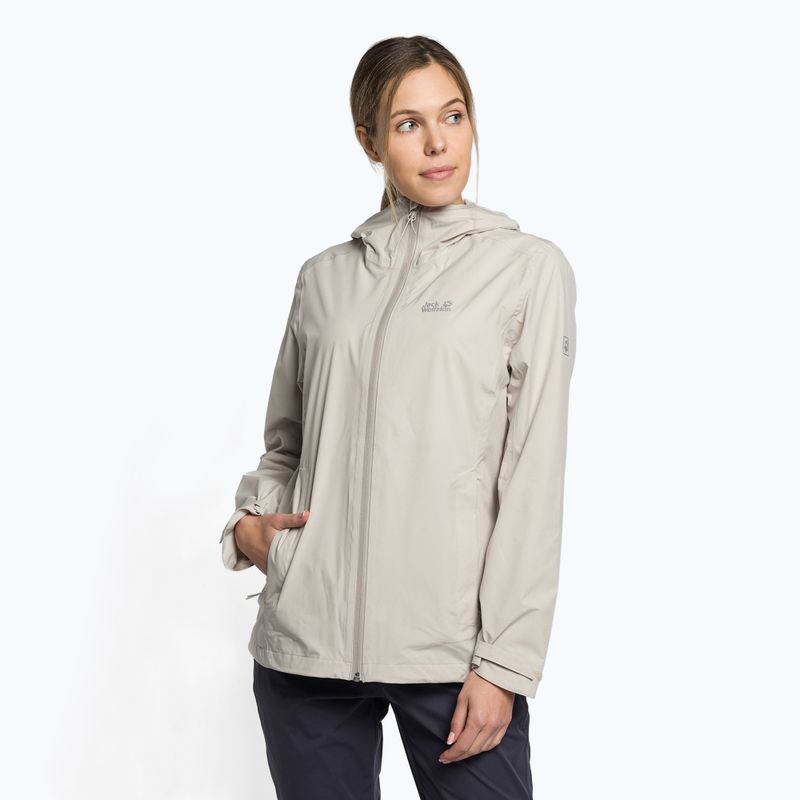 Jack Wolfskin jachetă hardshell pentru femei Pack & Go Shell gri 1111514_6260