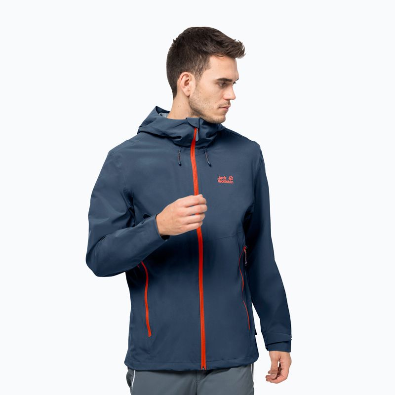 Jack Wolfskin jachetă de ploaie pentru bărbați Highest Peak 2.5L albastru marin 1114961_1383