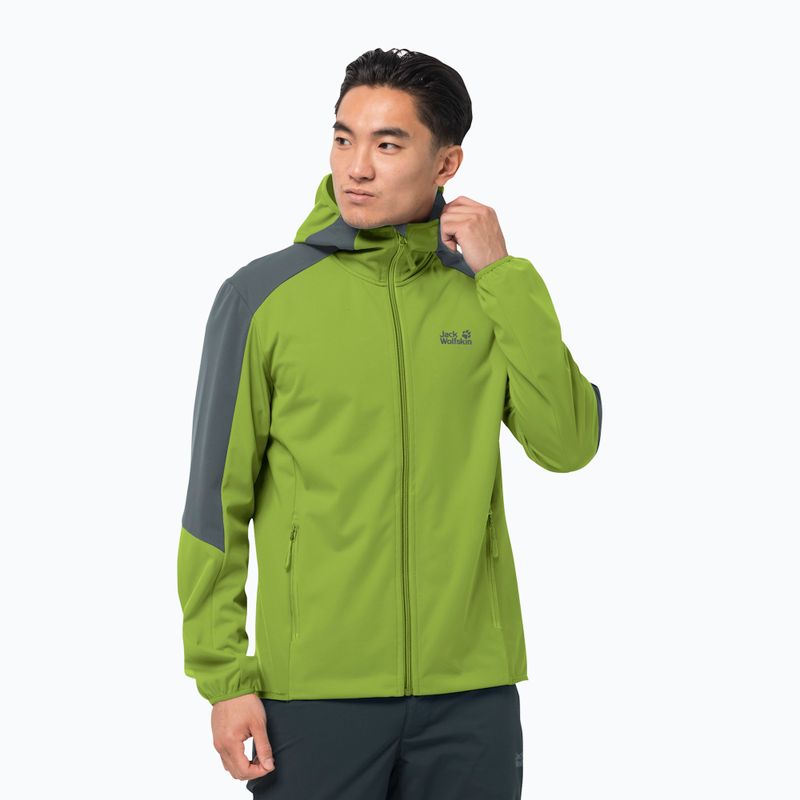 Jack Wolfskin Go Hike jachetă softshell pentru bărbați verde 1306921_4073_002