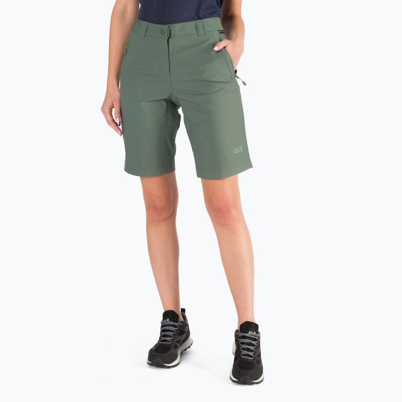 Pantaloni scurți de drumeție pentru femei Jack Wolfskin Activate Track verde 1503703_4311