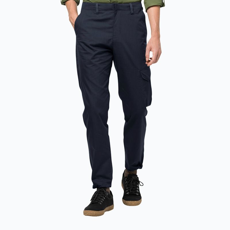 Pantaloni de trekking pentru bărbați Jack Wolfskin Lakeside Trip albastru marin 1507141_1010