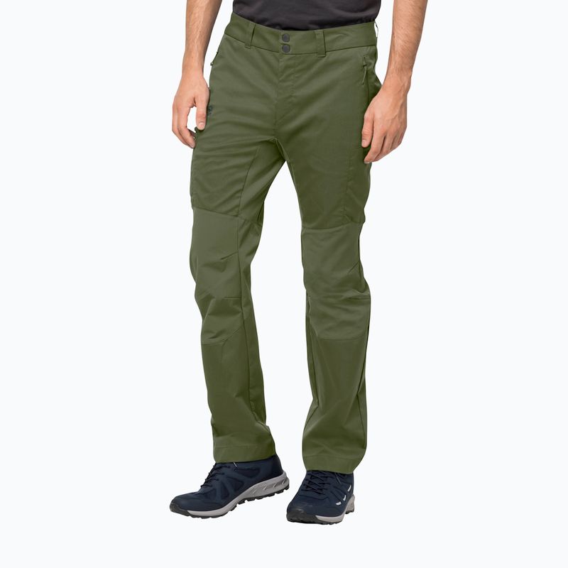 Pantaloni softshellowe pentru bărbați Jack Wolfskin Activate Tour verzi 1507451