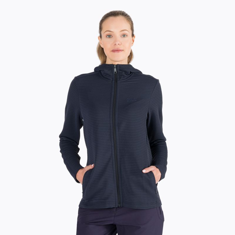 Jack Wolfskin jachetă polară cu glugă Modesto pentru femei, albastru marin 1706253_1010_001