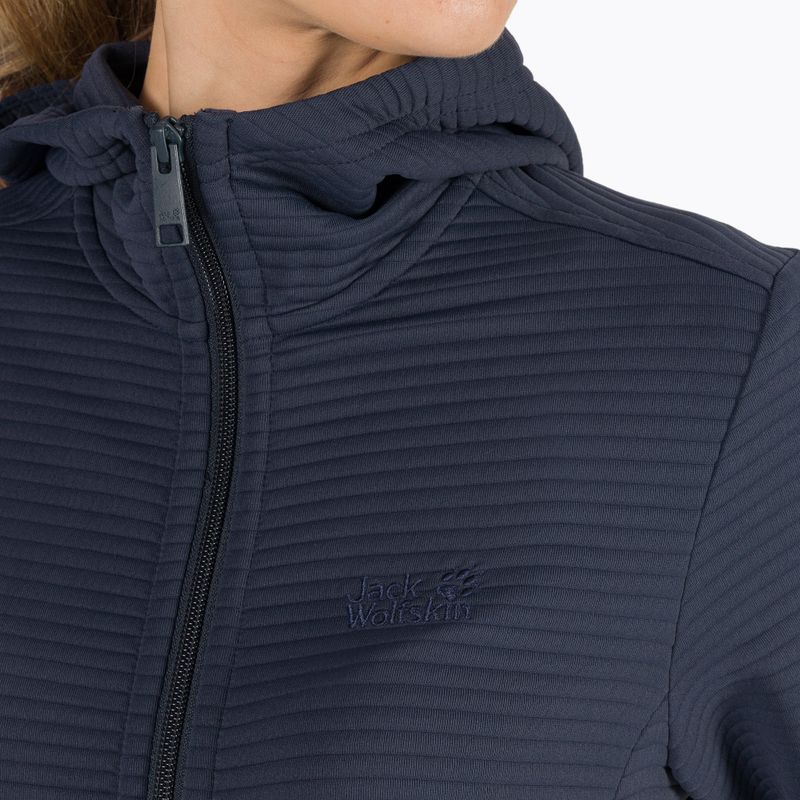 Jack Wolfskin jachetă polară cu glugă Modesto pentru femei, albastru marin 1706253_1010_001 5
