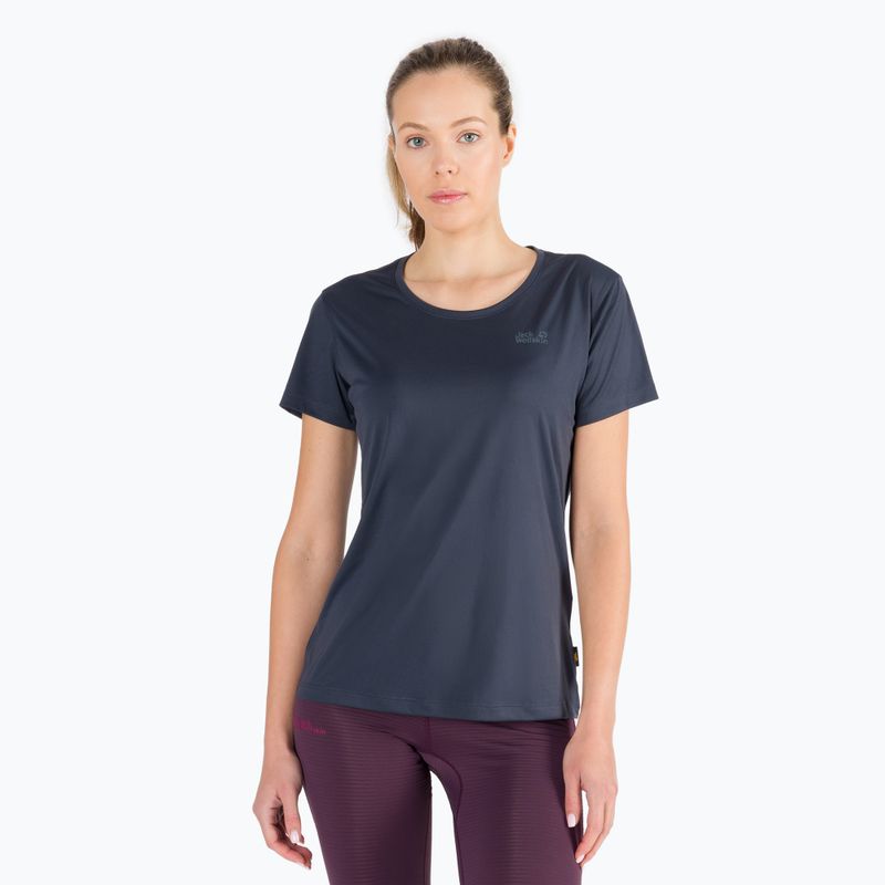 Jack Wolfskin tricou de drumeție pentru femei Tech gri închis 1807121_1389_001