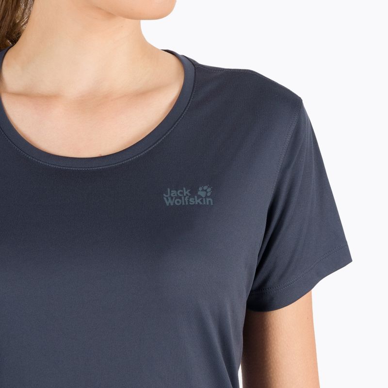 Jack Wolfskin tricou de drumeție pentru femei Tech gri închis 1807121_1389_001 4