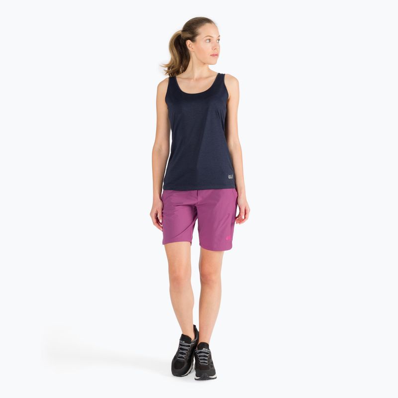 Jack Wolfskin top de drumeție pentru femei Pack & Go Tank albastru marin 1807282_1010_002 2