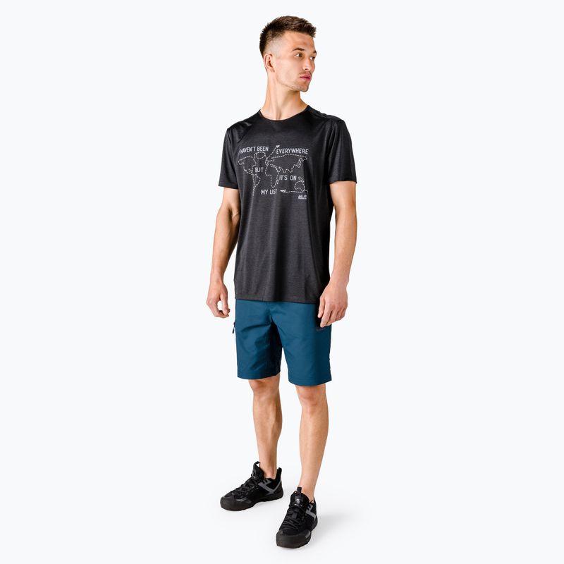 Jack Wolfskin bărbați drumeții tricou Pack & Go Travel negru 1808551_6000_002 2