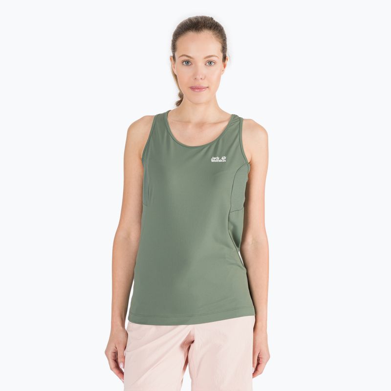 Jack Wolfskin tricou de drumeție pentru femei Narrows Tank verde 1808571_4311