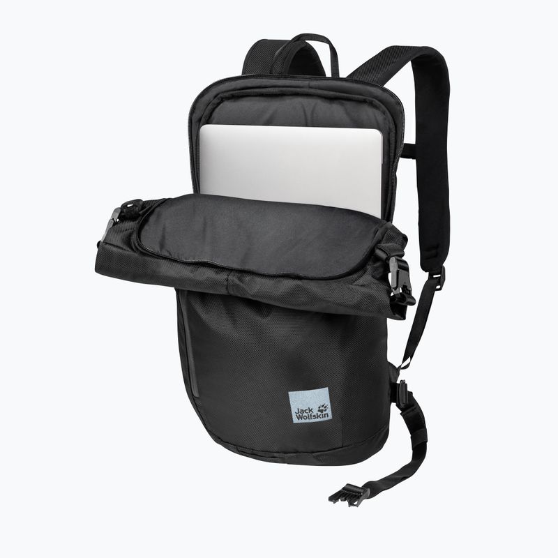 Rucsac de oraș Jack Wolfskin Helsinki Rolltop 18 l ultra black 4