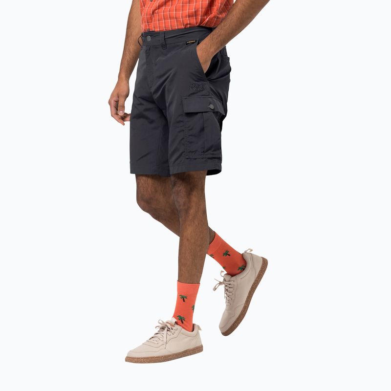 Pantaloni scurți de drumeție pentru bărbați Jack Wolfskin Canyon Cargo gri 1504201_6168_046