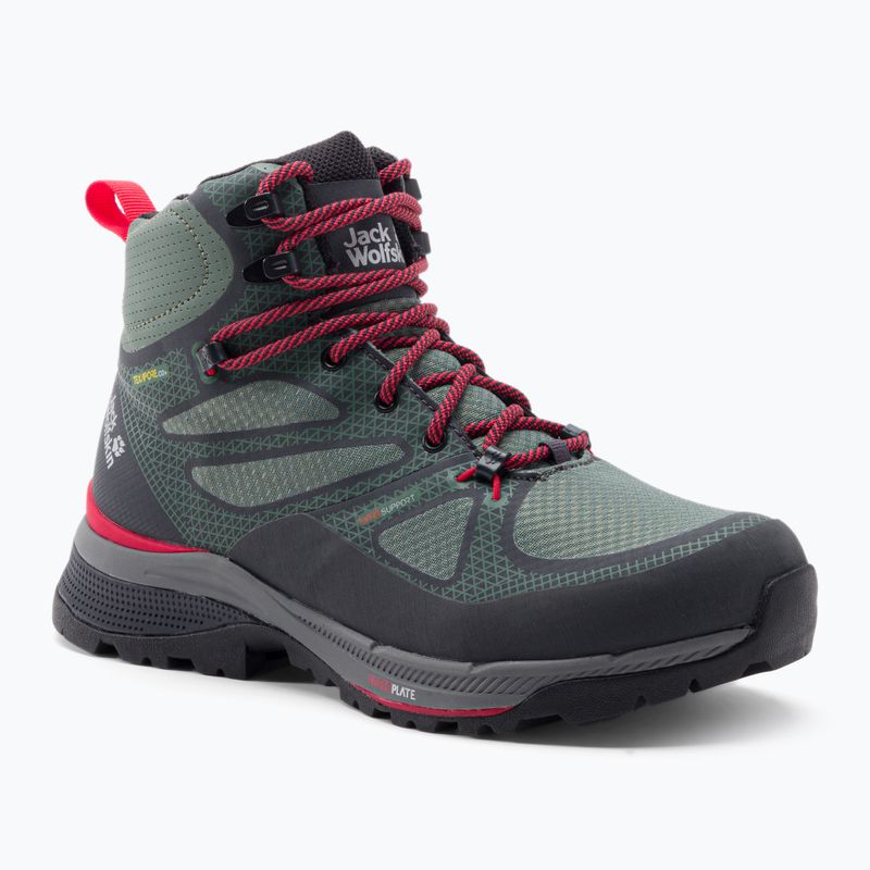 Cizme de trekking pentru femei Jack Wolfskin Force Striker Texapore Mid verde 4038871_4175