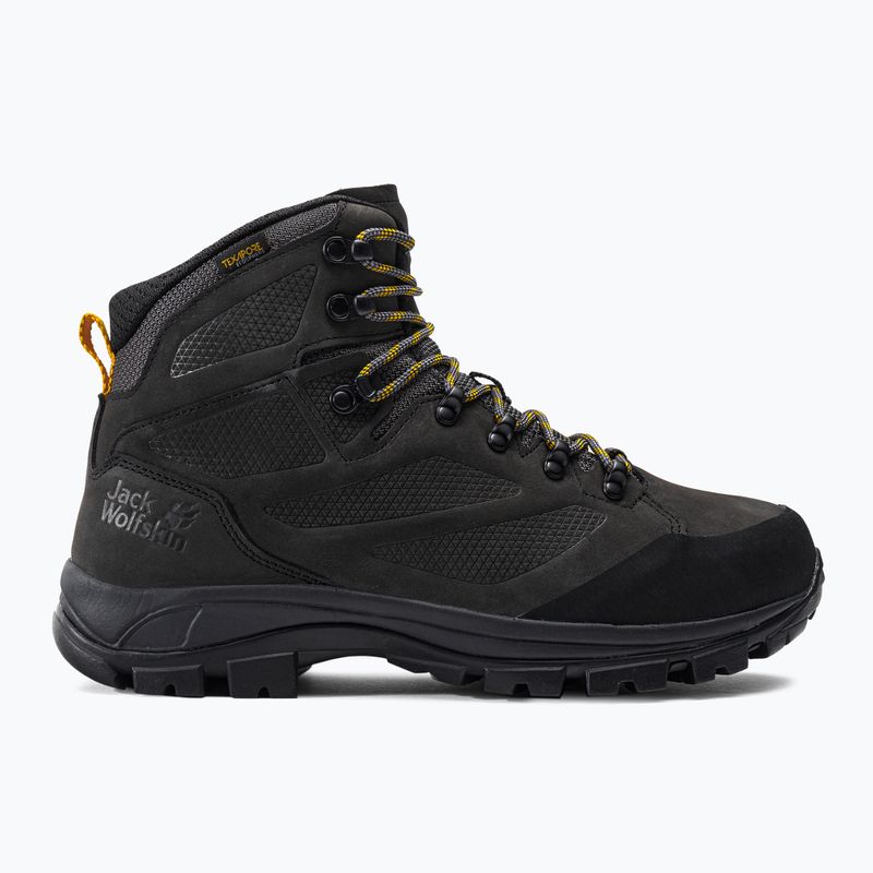 Jack Wolfskin cizme de trekking pentru bărbați Rebellion Texapore Mid negru 4051171 2